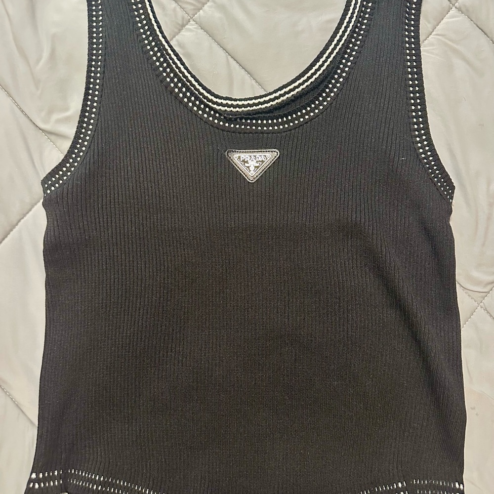 Black Knit Tank, M